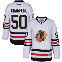 Corey Crawford Reebok Chicago Blackhawks Authentic White 2015 Winter Classic NHL Jersey