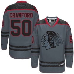 Corey Crawford Reebok Chicago Blackhawks Authentic Charcoal Cross Check Fashion NHL Jersey