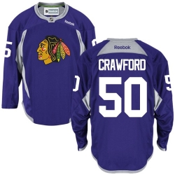 Corey Crawford Reebok Chicago Blackhawks Authentic Purple Practice NHL Jersey