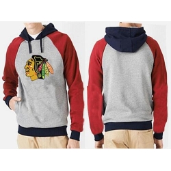 NHL Chicago Blackhawks Big & Tall Logo Pullover Hoodie - Grey/Red