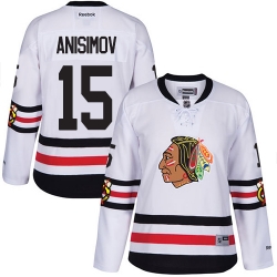 Artem Anisimov Women's Reebok Chicago Blackhawks Authentic White 2017 Winter Classic NHL Jersey