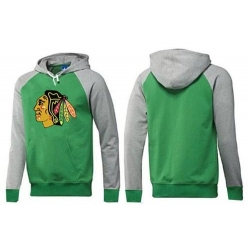 NHL Chicago Blackhawks Big & Tall Logo Pullover Hoodie - Green/Grey