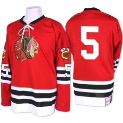 David Rundblad Mitchell and Ness Chicago Blackhawks Authentic Red 1960-61 Throwback NHL Jersey