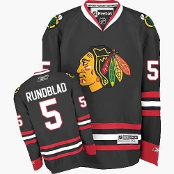 David Rundblad Reebok Chicago Blackhawks Authentic Black Third NHL Jersey