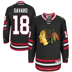 Denis Savard Reebok Chicago Blackhawks Authentic Black 2014 Stadium Series NHL Jersey