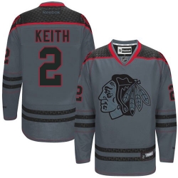 Duncan Keith Reebok Chicago Blackhawks Authentic Charcoal Cross Check Fashion NHL Jersey