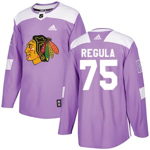 Alec Regula Youth Adidas Chicago Blackhawks Authentic Purple Fights Cancer Practice Jersey