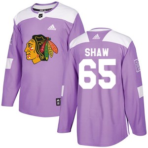 Andrew Shaw Youth Adidas Chicago Blackhawks Authentic Purple Fights Cancer Practice Jersey