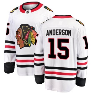 Joey Anderson Men's Fanatics Branded Chicago Blackhawks Breakaway White Away Jersey
