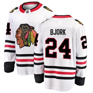 Anders Bjork Men's Fanatics Branded Chicago Blackhawks Breakaway White Away Jersey