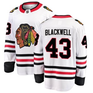 Colin Blackwell Men's Fanatics Branded Chicago Blackhawks Breakaway White Away Jersey