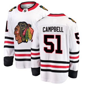 Brian Campbell Men's Fanatics Branded Chicago Blackhawks Breakaway White Away Jersey