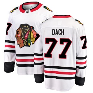 Kirby Dach Men's Fanatics Branded Chicago Blackhawks Breakaway White Away Jersey
