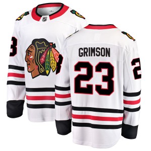 Stu Grimson Men's Fanatics Branded Chicago Blackhawks Breakaway White Away Jersey