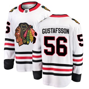 Erik Gustafsson Men's Fanatics Branded Chicago Blackhawks Breakaway White Away Jersey