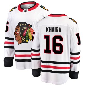 Jujhar Khaira Men's Fanatics Branded Chicago Blackhawks Breakaway White Away Jersey