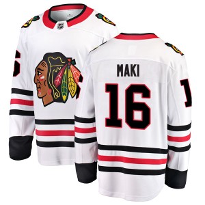 Chico Maki Men's Fanatics Branded Chicago Blackhawks Breakaway White Away Jersey
