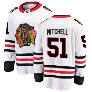 Ian Mitchell Men's Fanatics Branded Chicago Blackhawks Breakaway White Away Jersey