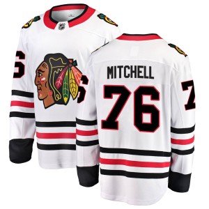 Garrett Mitchell Men's Fanatics Branded Chicago Blackhawks Breakaway White Away Jersey