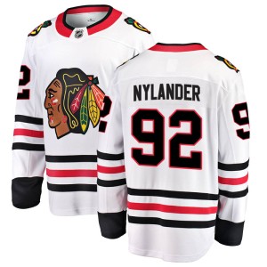 Alexander Nylander Men's Fanatics Branded Chicago Blackhawks Breakaway White Away Jersey