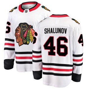 Maxim Shalunov Men's Fanatics Branded Chicago Blackhawks Breakaway White Away Jersey