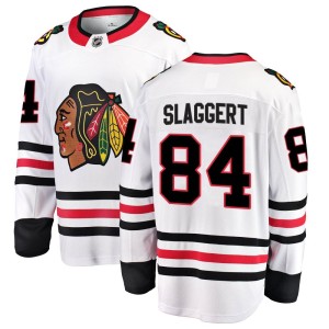 Landon Slaggert Men's Fanatics Branded Chicago Blackhawks Breakaway White Away Jersey