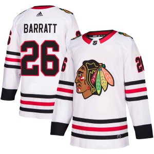 Evan Barratt Youth Adidas Chicago Blackhawks Authentic White Away Jersey
