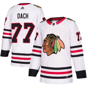 Kirby Dach Youth Adidas Chicago Blackhawks Authentic White Away Jersey
