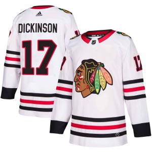 Jason Dickinson Youth Adidas Chicago Blackhawks Authentic White Away Jersey