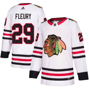 Marc-Andre Fleury Youth Adidas Chicago Blackhawks Authentic White Away Jersey