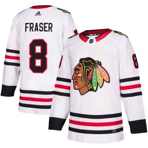 Curt Fraser Youth Adidas Chicago Blackhawks Authentic White Away Jersey