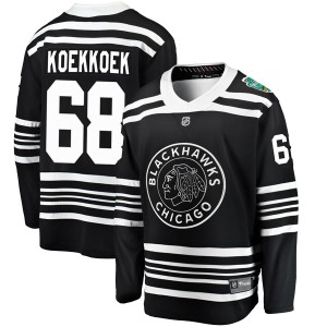 Slater Koekkoek Men's Fanatics Branded Chicago Blackhawks Breakaway Black 2019 Winter Classic Jersey