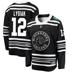 Tom Lysiak Men's Fanatics Branded Chicago Blackhawks Breakaway Black 2019 Winter Classic Jersey