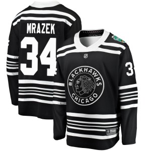 Petr Mrazek Men's Fanatics Branded Chicago Blackhawks Breakaway Black 2019 Winter Classic Jersey
