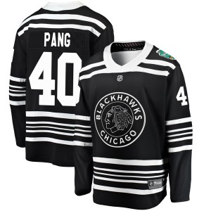 Darren Pang Men's Fanatics Branded Chicago Blackhawks Breakaway Black 2019 Winter Classic Jersey