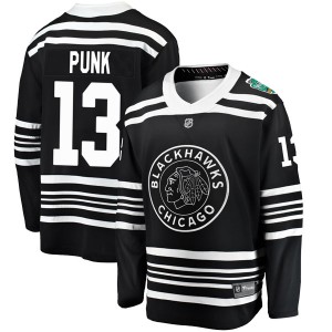 CM Punk Men's Fanatics Branded Chicago Blackhawks Breakaway Black 2019 Winter Classic Jersey