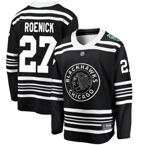 Jeremy Roenick Men's Fanatics Branded Chicago Blackhawks Breakaway Black 2019 Winter Classic Jersey