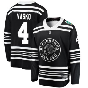 Elmer Vasko Men's Fanatics Branded Chicago Blackhawks Breakaway Black 2019 Winter Classic Jersey