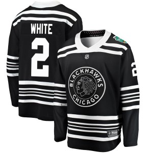 Bill White Men's Fanatics Branded Chicago Blackhawks Breakaway White Black 2019 Winter Classic Jersey
