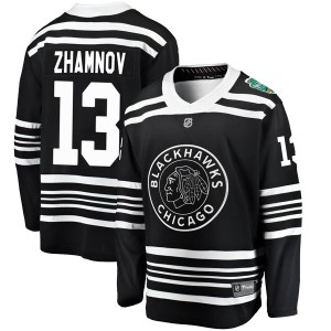 Alex Zhamnov Men's Fanatics Branded Chicago Blackhawks Breakaway Black 2019 Winter Classic Jersey
