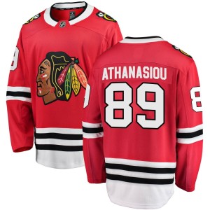 Andreas Athanasiou Youth Fanatics Branded Chicago Blackhawks Breakaway Red Home Jersey
