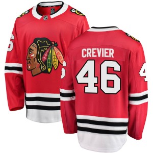 Louis Crevier Youth Fanatics Branded Chicago Blackhawks Breakaway Red Home Jersey