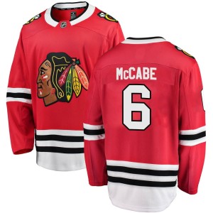 Jake McCabe Youth Fanatics Branded Chicago Blackhawks Breakaway Red Home Jersey