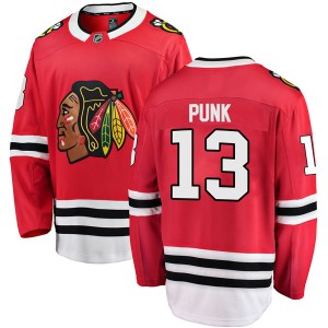 CM Punk Youth Fanatics Branded Chicago Blackhawks Breakaway Red Home Jersey