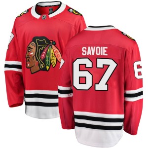 Samuel Savoie Youth Fanatics Branded Chicago Blackhawks Breakaway Red Home Jersey