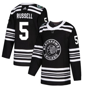 Phil Russell Men's Adidas Chicago Blackhawks Authentic Black 2019 Winter Classic Jersey