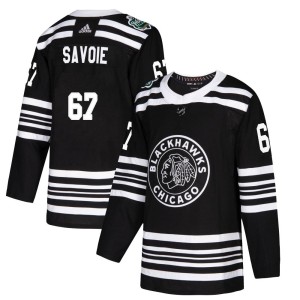 Samuel Savoie Men's Adidas Chicago Blackhawks Authentic Black 2019 Winter Classic Jersey