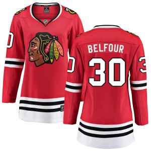 ED Belfour Women's Fanatics Branded Chicago Blackhawks Breakaway Red Home Jersey