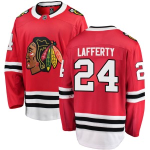 Sam Lafferty Men's Fanatics Branded Chicago Blackhawks Breakaway Red Home Jersey