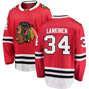 Kevin Lankinen Men's Fanatics Branded Chicago Blackhawks Breakaway Red ized Home Jersey
